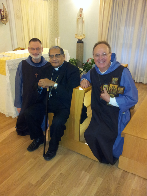 Le cardinal Diaz et nos deux fondateurs